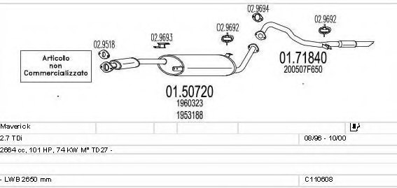 MTS C110608009751 Exhaust System